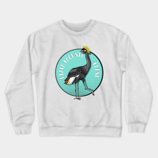 Black Crowned Crane Crewneck Sweatshirt